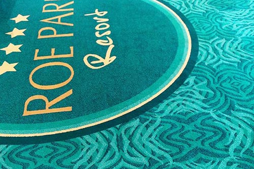 Freshly cleaned Roe Park Resort carpet